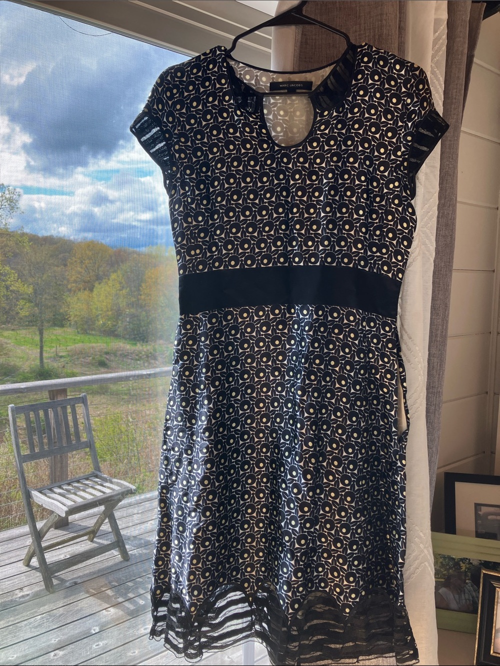 Marc Jacobs Black and White Geometric Mini Dress